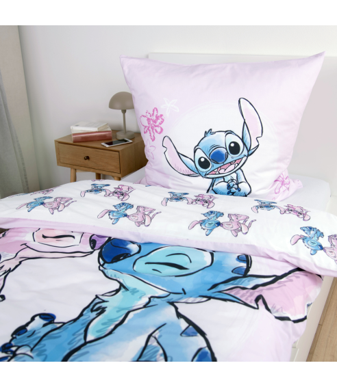 Laste voodipesu komplekt "Angel and Stitch". Puuvillane voodipesu