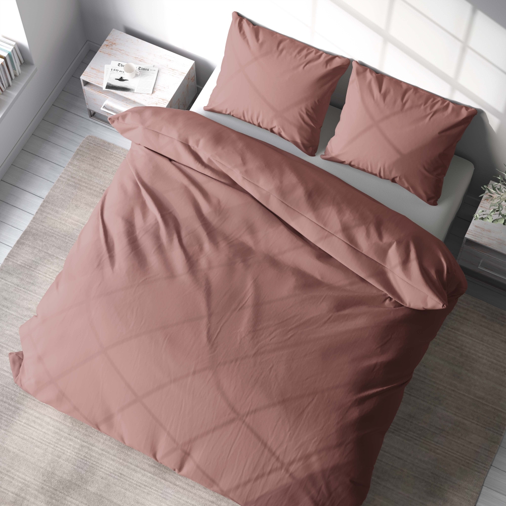 Voodipesu komplekt "Ash rose dark". Hotelli voodipesu, 140x200 cm, 200x200 cm, 200x220 cm. Stiilne ja šikk tuhkroosiline voodipesu komplekt.
