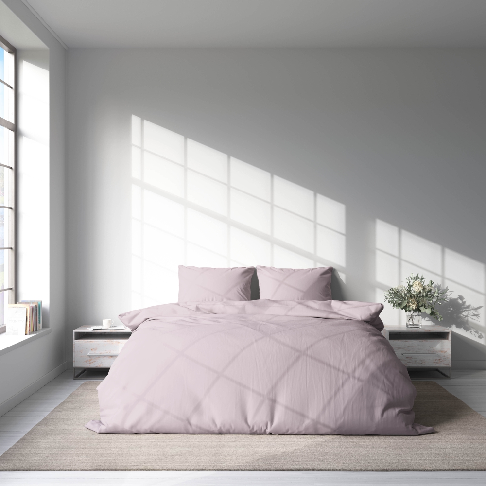 Voodipesu komplekt "Ash rose". Hotelli voodipesu, 140x200 cm, 160x200 cm, 200x200 cm, 200x220 cm, 220x240 cm. Elegantne tuhkroosiline voodipesu komplekt šiki ja kutsuva magamistoa jaoks.