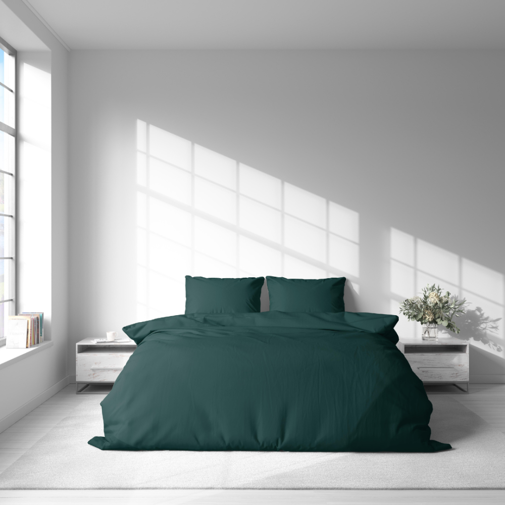 Voodipesu komplekt "Basil". Puuvillane voodipesu, 140x200 cm, 200x200 cm, 200x220 cm. Elegantne ja sügavroheline voodipesu.