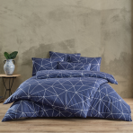 Voodipesu komplekt "Bern Navy". Puuvillane voodipesu, 140x200 cm, 200x200 cm, 200x220 cm