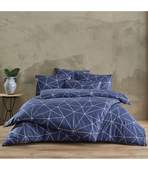 Voodipesu komplekt "Bern Navy". Puuvillane voodipesu