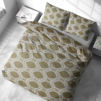 Voodipesu komplekt "Olive Orbit". Mustriline voodipesu, 140x200 cm, 150x200 cm, 160x200 cm, 180x200 cm, 200x200 cm, 200x220 cm, 220x240 cm. Rohekas voodipesu elegantse geomeetrilise mustriga