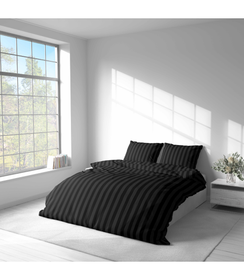 Voodipesu komplekt "Black Stripes". Voodipesu komplektid 140x200