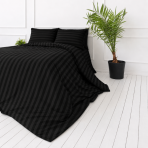 Voodipesu komplekt "Black Stripes". Must voodipesu, 140x200 cm, 150x200 cm, 160x200 cm, 180x200 cm, 200x200 cm, 200x220 cm. Võluv must voodipesu komplekt, millel on julged triibumustrid, ideaalne kaasaegse ja šiki välimuse saavutamiseks.