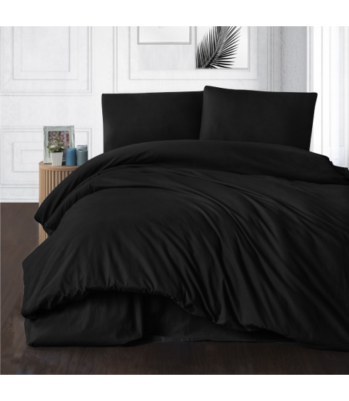Voodipesu komplekt "Black Flannel". Puuvillane voodipesu