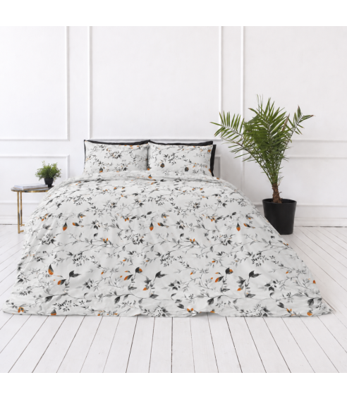 Voodipesu komplekt "Blushing Flora". Puuvillane voodipesu