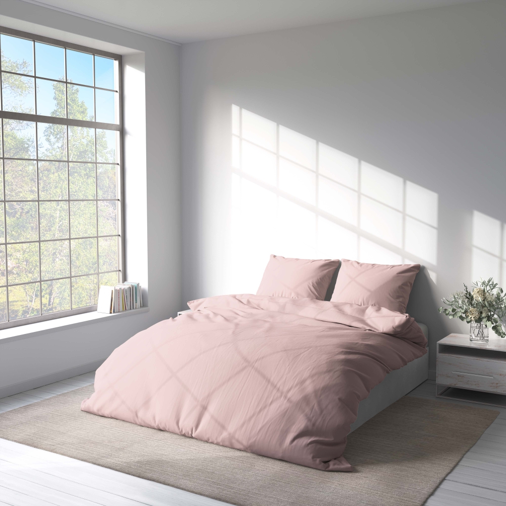 Voodipesu komplekt "Crystal pink". Hotelli voodipesu, 140x200 cm, 200x200 cm, 200x220 cm. Punakasroosa voodipesu komplekt tagab rahulikku õhkkonda.
