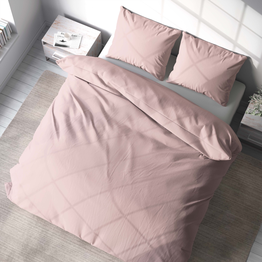 Voodipesu komplekt "Crystal pink". Hotelli voodipesu, 140x200 cm, 200x200 cm, 200x220 cm. Elegantne roosa voodipesu komplekt naiselikuks.