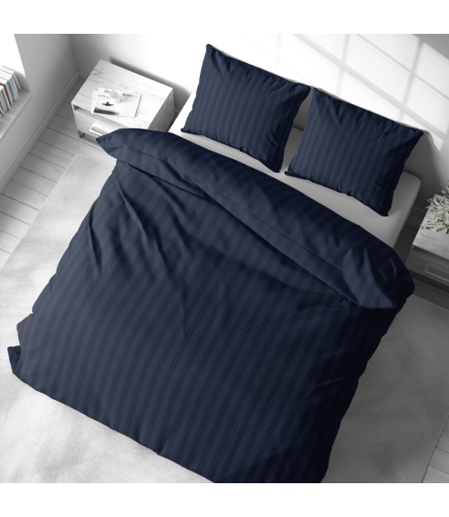 Voodipesu komplekt "Dark Blue Stripes". Voodipesu komplektid 140x200