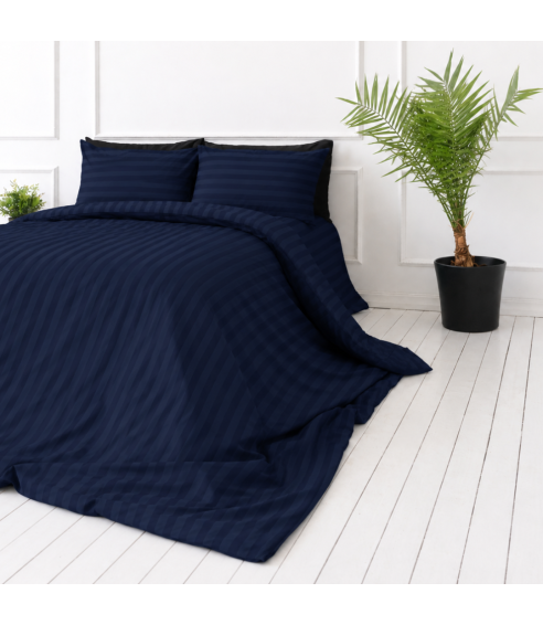 Voodipesu komplekt "Dark Blue Stripes". Hotelli voodipesu