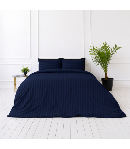 Voodipesu komplekt "Dark Blue Stripes". Hotelli voodipesu