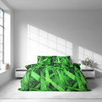 Voodipesu komplekt "Dewdrop". Voodipesu komplektid 140x200, 140x200 cm, 200x200 cm, 200x220 cm. Voodipesu rohu ja kastepiiskadega, loodusliku ja värske mulje loomiseks.