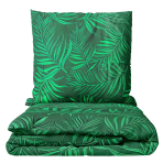 Voodipesu komplekt "Fern". Voodipesu komplektid 140x200, 140x200 cm, 160x200 cm, 200x200 cm, 200x220 cm. Luksuslik tumeroheline voodipesu ülisuure sõnajalgade mustriga, mis annab siseruumides looduse hõngu.