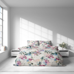Voodipesu komplekt "Flowery Mosaic". Voodipesu komplektid 140x200, 140x200 cm, 200x200 cm, 200x220 cm. Erksad lillemustrid valgel taustal, mis annavad värskuse ja elu.