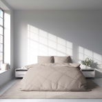 Voodipesu komplekt "Gray morn". Hotelli voodipesu, 140x200 cm, 200x200 cm, 200x220 cm. Beeži hall voodipesukomplekt, mis pakub oma pehmete, neutraalsete toonidega rahulikku ja kutsuvat välimust teie magamisruumile.
