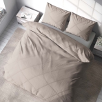 Voodipesu komplekt "Gray morn". Hotelli voodipesu, 140x200 cm, 200x200 cm, 200x220 cm. Stiilne beeži halli värvi voodipesukomplekt, mis täiendab teie magamistoa esteetikat oma ajatu ja rahustava disainiga.