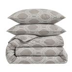 Voodipesu komplekt "Grey Orbit". Hall voodipesu, 140x200 cm, 150x210 cm, 160x200 cm, 180x200 cm, 200x200 cm, 200x220 cm, 220x240 cm. Hall voodipesukomplekt õrna geomeetrilise mustriga.