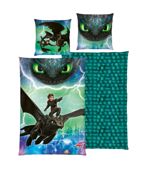 Laste voodipesu komplekt "How to train your dragon". Puuvillane voodipesu