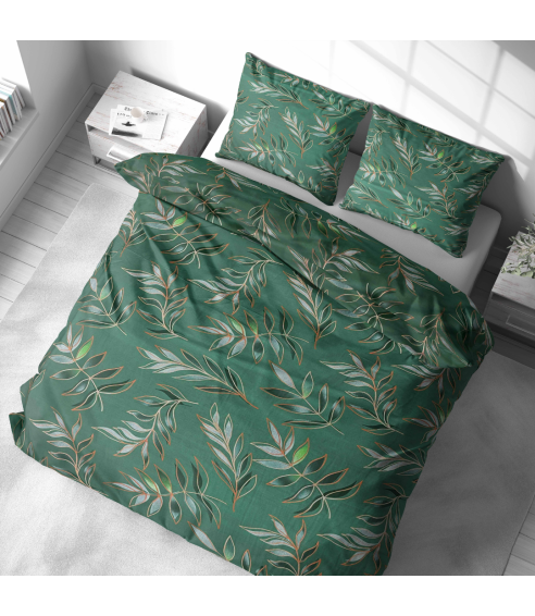 Voodipesu komplekt "Jade Leaves". Puuvillane voodipesu