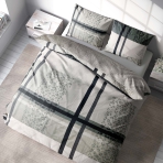 Voodipesu komplekt "Lane Luxe". Voodipesu komplektid 140x200, 140x200 cm. Kaasaegne voodipesu disain, milles on ristuvad ruudustiku mustrid koos leopardimustriga.