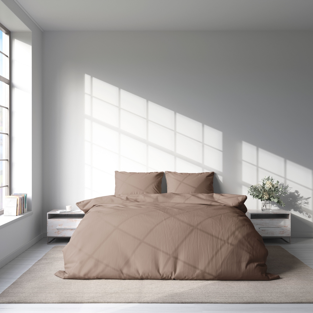 Voodipesu komplekt "Latte". Hotelli voodipesu, 140x200 cm, 200x200 cm, 200x220 cm, 220x240 cm. Soe latte värvi voodipesu komplekt, mis lisab mugavust teie magamistoa sisustusse.
