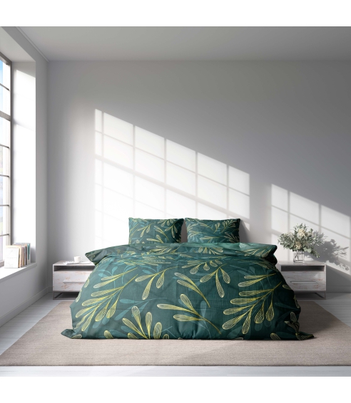 Satiinist voodipesu komplekt "Premium Laurel". Satiinist voodipesu