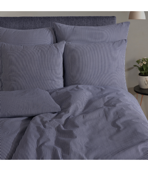 Voodipesu komplekt "Lisbon Navy". Puuvillane voodipesu