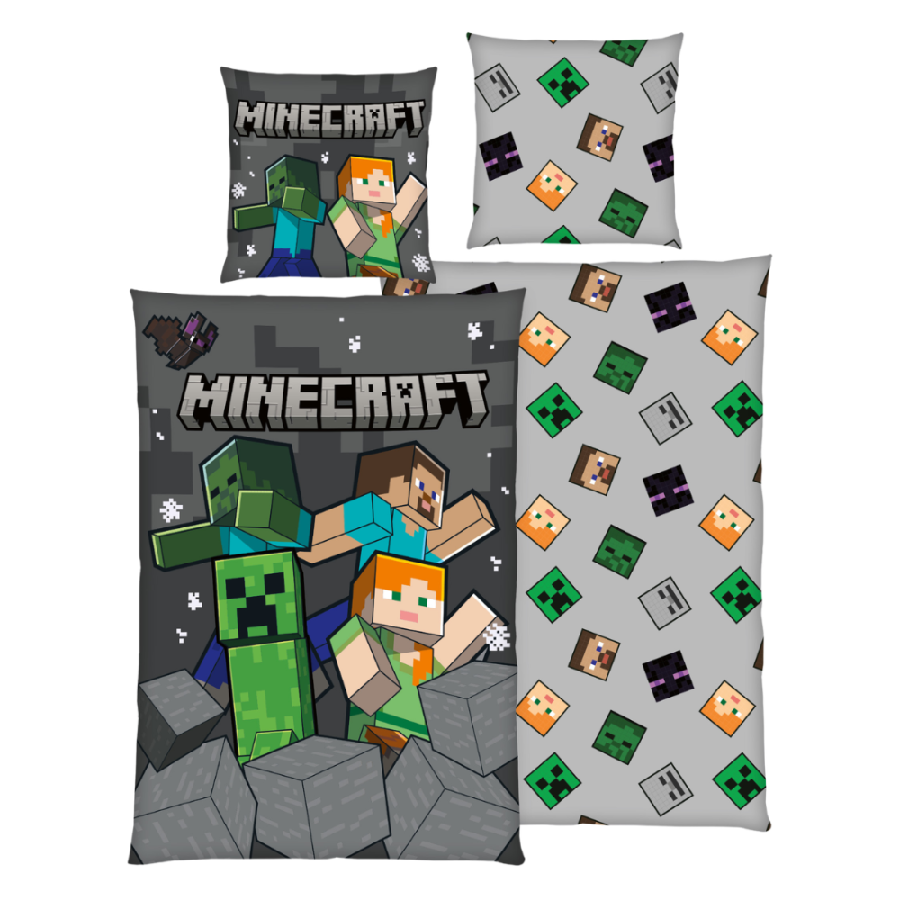 Laste voodipesu komplekt "Minecraft". Puuvillane voodipesu, 135x200 cm. Tumehall voodipesukomplekt värviliste minecrafti tegelastega. Laste voodipesu komplekt "Minecraft". Puuvillane voodipesu, 135x200 cm. Tumehall voodipesukomplekt värviliste minecrafti tegelastega.
