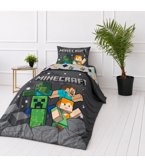 Laste voodipesu komplekt "Minecraft". Puuvillane voodipesu