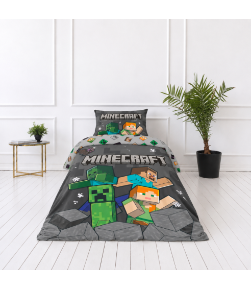 Laste voodipesu komplekt "Minecraft". Puuvillane voodipesu
