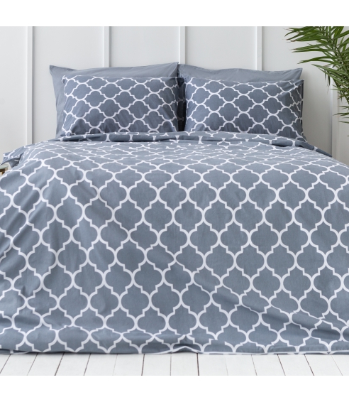 Voodipesu komplekt "Morocco grey cotton". Puuvillane voodipesu