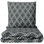 Voodipesu komplekt "Morocco grey". Hall voodipesu, 140x200 cm, 150x200 cm, 160x200 cm, 180x200 cm, 200x200 cm, 200x220 cm, 220x240 cm. Tumehall voodipesu disain valge geomeetrilise mustriga Voodipesu komplekt "Morocco grey". Hall voodipesu, 140x200 cm, 150x200 cm, 160x200 cm, 180x200 cm, 200x200 cm, 200x220 cm, 220x240 cm. Tumehall voodipesu disain valge geomeetrilise mustriga