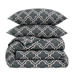 Voodipesu komplekt "Morocco grey". Hall voodipesu, 140x200 cm, 150x210 cm, 160x200 cm, 180x200 cm, 200x200 cm, 200x220 cm, 220x240 cm. Tumehall voodipesu disain valge geomeetrilise mustriga Voodipesu komplekt "Morocco grey". Hall voodipesu, 140x200 cm, 150x210 cm, 160x200 cm, 180x200 cm, 200x200 cm, 200x220 cm, 220x240 cm. Tumehall voodipesu disain valge geomeetrilise mustriga