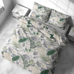 Voodipesu komplekt "Natural Emporium". Voodipesu komplektid 140x200, 140x200 cm, 200x200 cm, 200x220 cm. Rahulik voodikomplekt taimede motiividega, ideaalne valik looduse armastajatele.