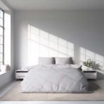 Voodipesu komplekt "Nimbus". Hotelli voodipesu, 140x200 cm, 200x200 cm, 200x220 cm. Elegantne helehall voodipesukomplekt, mis lisab teie magamistoa õhkkonda elegantsust ja mitmekülgsust.