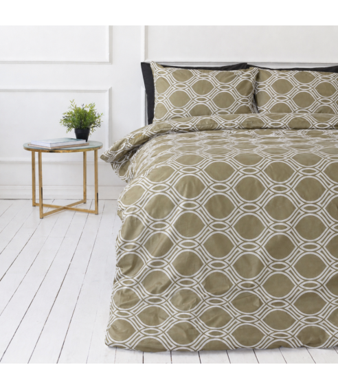 Voodipesu komplekt "Olive Orbit". Puuvillane voodipesu