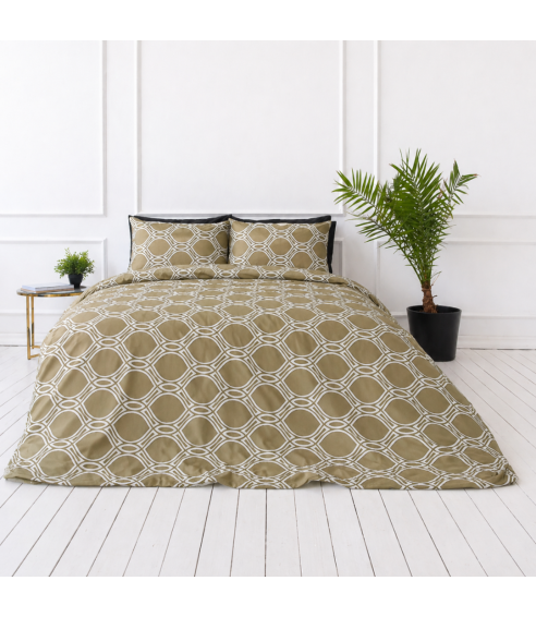 Voodipesu komplekt "Olive Orbit". Puuvillane voodipesu