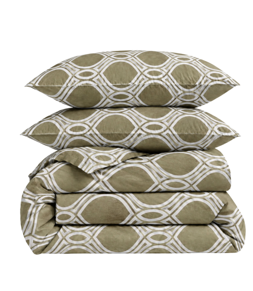 Voodipesu komplekt "Olive Orbit". Puuvillane voodipesu
