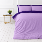 Voodipesu komplekt "Orchid Pansy". Lilla voodipesu, 140x200 cm, 150x200 cm, 160x200 cm, 180x200 cm, 200x200 cm, 200x220 cm, 220x240 cm. Kahepoolne lillades toonides voodipesukomplekt kontrastse aktsendiga.