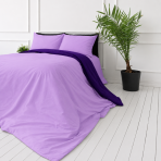 Voodipesu komplekt "Orchid Pansy". Lilla voodipesu, 140x200 cm, 150x200 cm, 160x200 cm, 180x200 cm, 200x200 cm, 200x220 cm, 220x240 cm. Modernne lilla voodipesukomplekt heleda ja tumeda kooslusega.