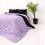 Voodipesu komplekt "Ozai Orchid". Lilla voodipesu, 140x200 cm, 150x200 cm, 160x200 cm, 180x200 cm, 200x200 cm, 200x220 cm, 220x240 cm. Elegantne kahepoolne voodipesukomplekt musta ja lavendli värvides.