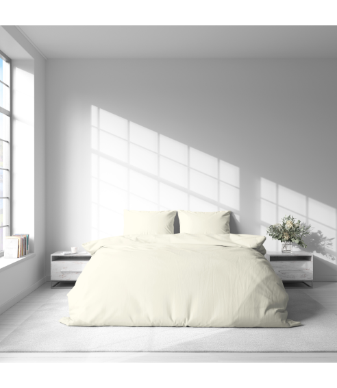 Voodipesu komplekt "Pale Vanilla". Puuvillane voodipesu