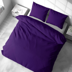 Voodipesu komplekt "Pansy". Hotelli voodipesu, 140x200 cm, 160x200 cm, 200x200 cm, 200x220 cm, 220x240 cm. Rikkalik tume lilla voodipesu komplekt, ideaalne rahuliku ja luksusliku õhkkonna loomiseks teie magamistoas