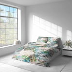 Voodipesu komplekt "Pastel Serenade". Voodipesu komplektid 140x200, 140x200 cm, 160x200 cm, 200x200 cm, 200x220 cm, 220x240 cm. Elegantsed valged voodipesukomplektid koos keerukate õhukeste lehtedega erksates värvides, luues teie toas kerge ja õhulise atmosfääri.