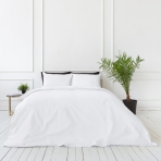 Voodipesu komplekt "Pearl". Valge voodipesu, 140x200 cm, 150x200 cm, 160x200 cm, 180x200 cm, 200x200 cm, 200x220 cm, 220x240 cm. Puhas valge voodipesukomplekt, mis lisab teie magamistoa sisustusele sära.