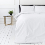 Voodipesu komplekt "Pearl". Valge voodipesu, 140x200 cm, 150x200 cm, 160x200 cm, 180x200 cm, 200x200 cm, 200x220 cm, 220x240 cm. Puhas valge voodipesukomplekt värske ja kutsuva magamistoa atmosfääri loomiseks.