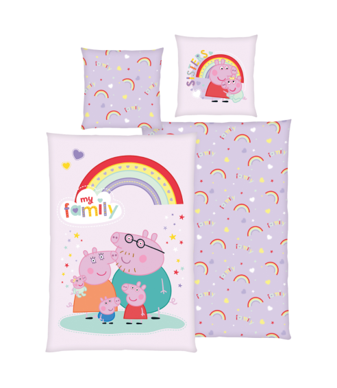 Voodipesu komplekt "Peppa Pig". Laste voodipesu