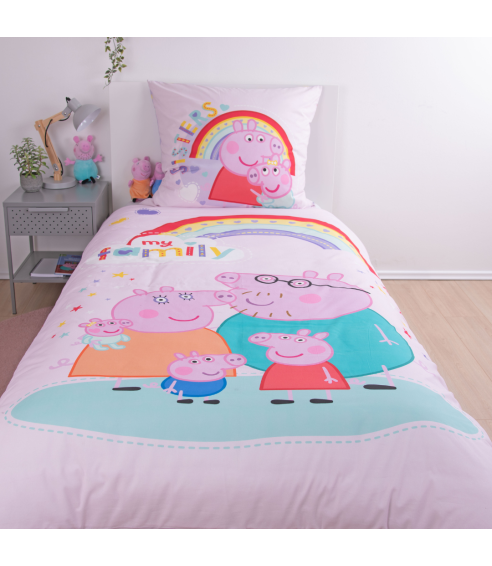 Voodipesu komplekt "Peppa Pig". Laste voodipesu