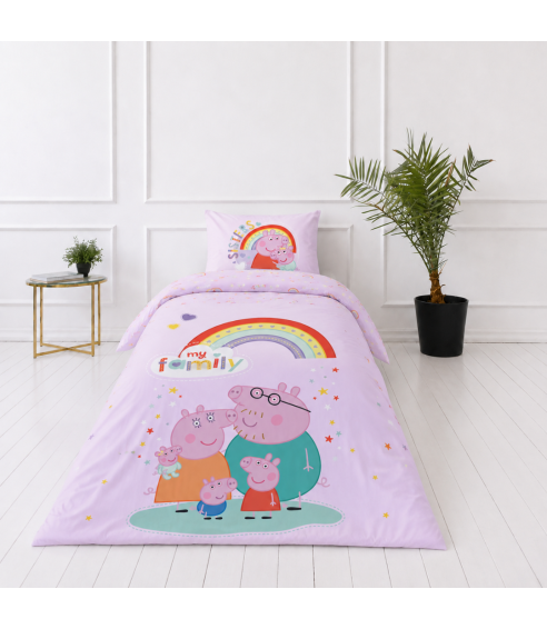 Voodipesu komplekt "Peppa Pig". Puuvillane voodipesu